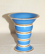 Vase Art Deco PMR Jaeger & Co. hellblau gold weiß