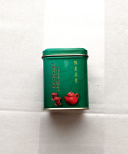 Kleine Teedose grün, China, mehrfarbiges Dekor