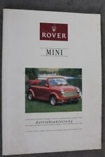 AUSTIN ROVER MINI incl. Cabrio Betriebsanleitung "1995" Bedienungsanleitung
