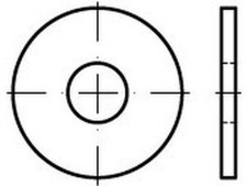 1000 x Flache Scheiben, große