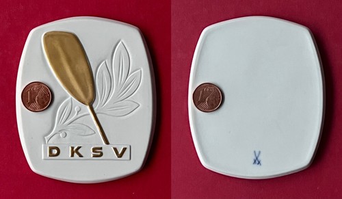 Ddr porzellan medaille dksv - ddr,