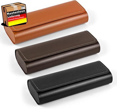 Brillenetui hardcase leder - hardcase,