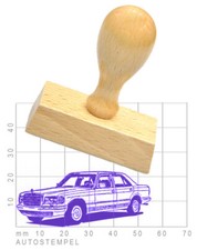 Oldtimer Autostempel Mercedes 280SE-500SE (W126) rubberstamp