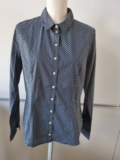 Flame Bluse dunkelblau weiße
