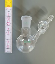 Stickstoffkolben 25ml / Labor-Rundkolben 25 ml mit Seitenstutzen, NS 18,8