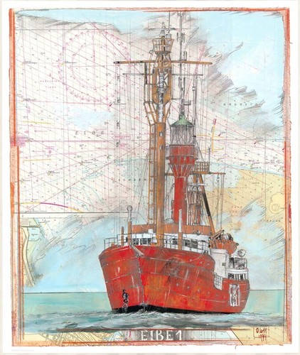 Kunstdruck elbe von - -, 1"
