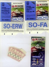 25. Oldtimer Grand Prix 97 Aufkleber Eintrittskarten, Ferodo Aufkleber, CHRYSLER