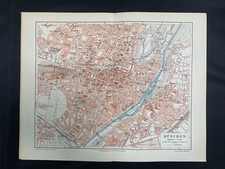 antiker historischer Stadtplan München + Straßenverzeichnis um 1900 Munich