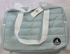 Petit Bateau NEU Wickeltasche blau (mint)-weiß-gestreift 