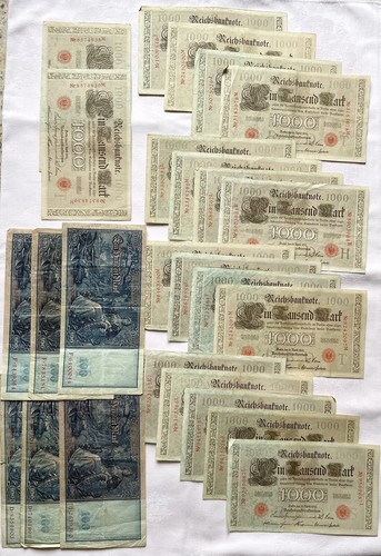 Banknoten 100 19x 1000 - 100,
