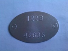 Typenschild Renault Schild 122B R5 Turbo Alpine id-plate tag S94