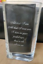 Vase von Leonardo, mit Spruch
