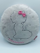 Nici Ayumi Kissen Plüsch grau pink Dekokissen rund ca 38 cm Harmony sehr gut