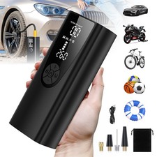 LCD Elektrische Akku Luftpumpe Auto Fahrrad Reifen Druckluft Kompressor 150PSI