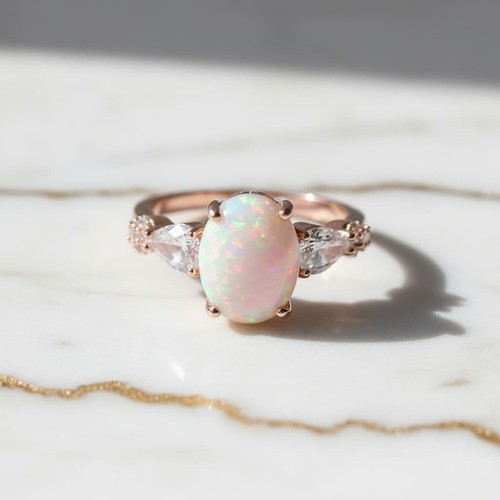 Opal ring roségold - roségold, –