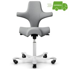 HAG Capisco 8106 | Stoff Capture Hellgrau | Gestell Weiß | Express