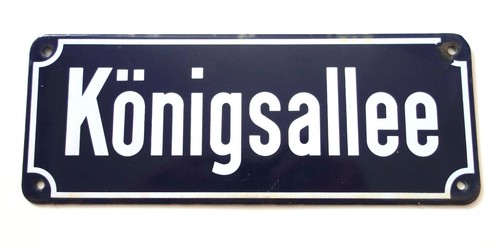 Emailleschild königsallee - emailleschild,