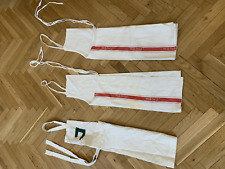 3 × alte Schürze Set ca. Gr. XXL Umbindeschürze Leine/Baumwoll aus Omas Truhe