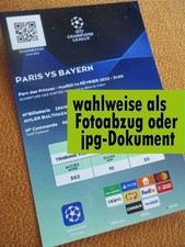 2022/23 --- Paris St. Germain - Bayern München - Champions League Ticket / Foto