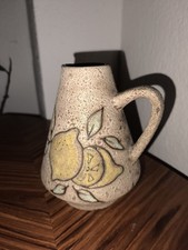 Ceremano Midcentury Keramik Krug. Handarbeit 1960er Citrus. Zitrone. Rarität!