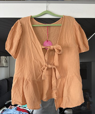 BELIEVE MODE Damen Musselin Bluse Baumwolle Made In Italy