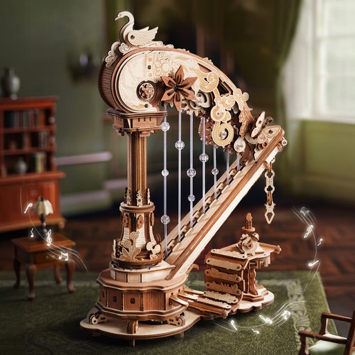 Rokr zauberharfe holzpuzzle - zauberharfe, 3d