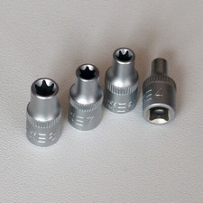 BGS Steckschlüssel Einsatz E-Profil Außen Torx Nuss, Antrieb 1/4", SW E4 - E11