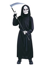 Gevatter Tod - Sensenmann Halloween Kostüm Kinder - Skelett Kinderkostüm für