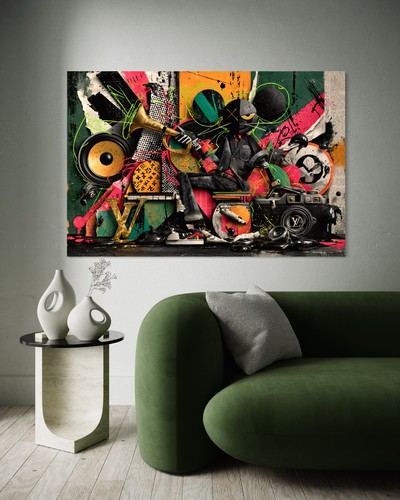 Wandbild micky mickey abstract - wandbild,
