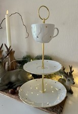 Seltmann Weiden,  Porzellan-Konfekt -Etagere -   Sterne - Goldrand