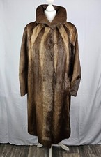 Nutria Pelzmantel Echtpelz Mantel Gr. 36-38 mit Taschen