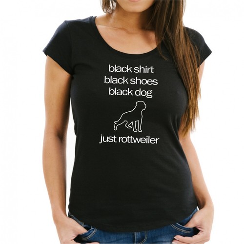 Rottweiler black dog damen - black,