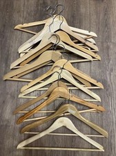 14 Holz Kleiderbügel mit Steg