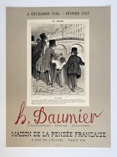 HONORÉ DAUMIER, Ausstellungsplakat, ORIG: LITHOGRAPHIE, DRUCK MOURLOT 1957 RAR