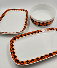Melitta Geschirrset Retro 70er Design Orange Braun Teller Schale 🔥Sehr gut🔥