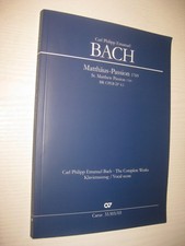 Matthäus-Passion (Klavierauszug): BR-CPEB Dp 4.1 , 1769