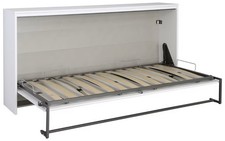 Bett  Weiß 90x200 Cm und Polsterbett 140x200 Schwarz Farbe Und 2 Nachttisch