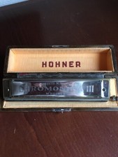 Chromatische Mundharmonika - Hohner Chromonika III - in schönem Original Etui