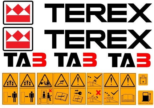 Terex ta3 dumper abziehbild - terex,