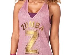 NEU ZUMBA Gr.S 'Lover ' Metallic Mesh Tank FADING ROSE TOP