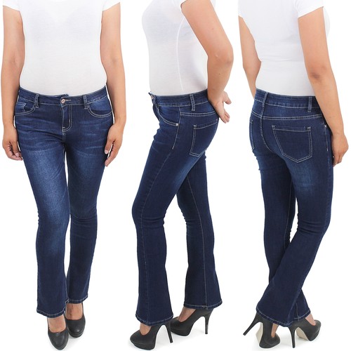 Damen schlaghose bootcut jeans - schlaghose,