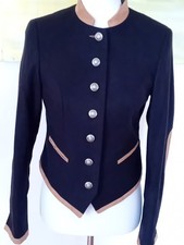 Trachtenmanufaktur München Trachtenjacke Wollmischung, Gr. 36 dunkelblau NEU!