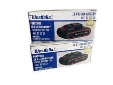 2 Stück Westfalia 18V Li-Ion Akku 915234 2Ah Passend für Artikel 915233 (R-232)