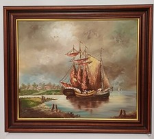 Altes Ölgemälde auf Leinwand