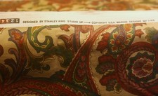 Vtg Stanley King Margin Fabric