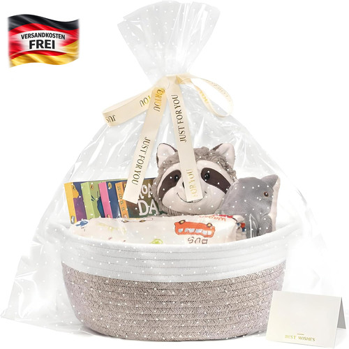 Geschenkkorb aus baumwollseil - geschenkkorb,