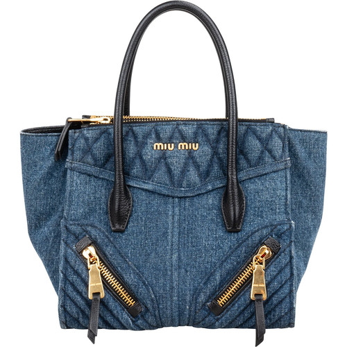 Miu denim biker tote - biker,