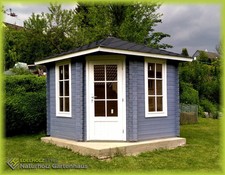 5-Eck Gartenhaus aus Holz ohne