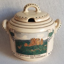 Merkelbach & Wick, seltene, große 5,5 Liter Jugendstil Bowle, um 1910, gemarkt
