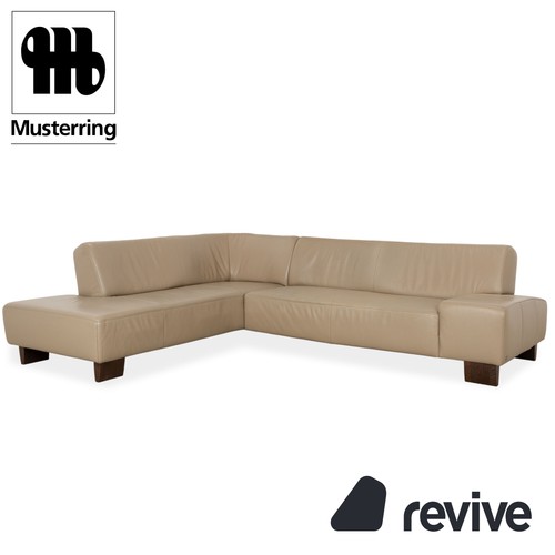 Musterring leder holz ecksofa - leder,